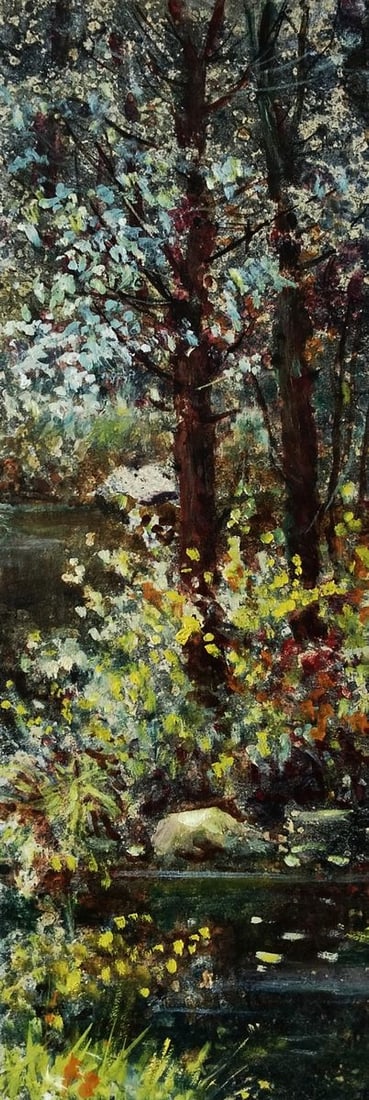 Oil painting Trees quietly undress in the wind Vitaly Duhnevich (1 of 5)