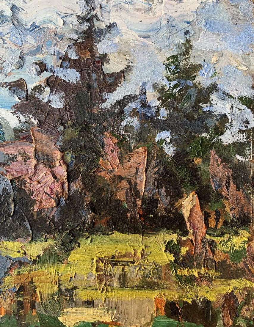 Oil painting There are tall trees in the forest Leonid Maistrenko (1 of 12)