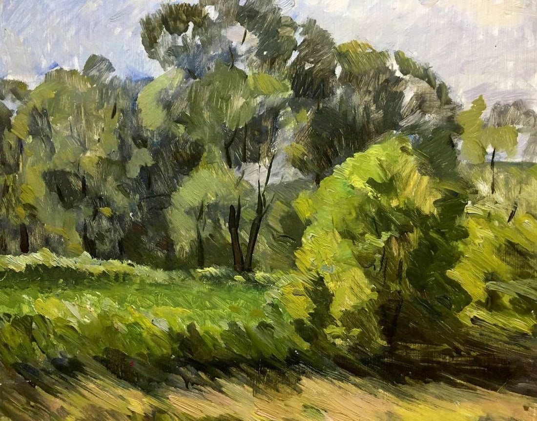 Oil painting Windy day Bloshenko Anatoly Mikhailovich: Title: Oil painting Windy day Bloshenko Anatoly Mikhailovich Description: No1053 *** ABOUT THIS PAINTING *** * TITLE: "Windy day" * ARTISTS: Bloshenko Anatoly Mikhailovich * SIZE: 44x53 cm/'17.32x20.8