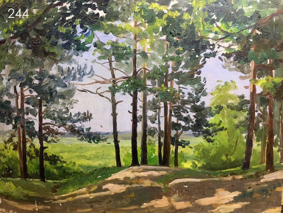 Summer nature oil painting: Title: Summer nature oil painting Description: No244 * TITLE: "Summer nature" * ARTISTS: A.G.Cherkas * SIZE: 39x50 cm/'15,35x19,68 inches' * MEDIUM: oil, cardboard * HAND PAINTED: Original