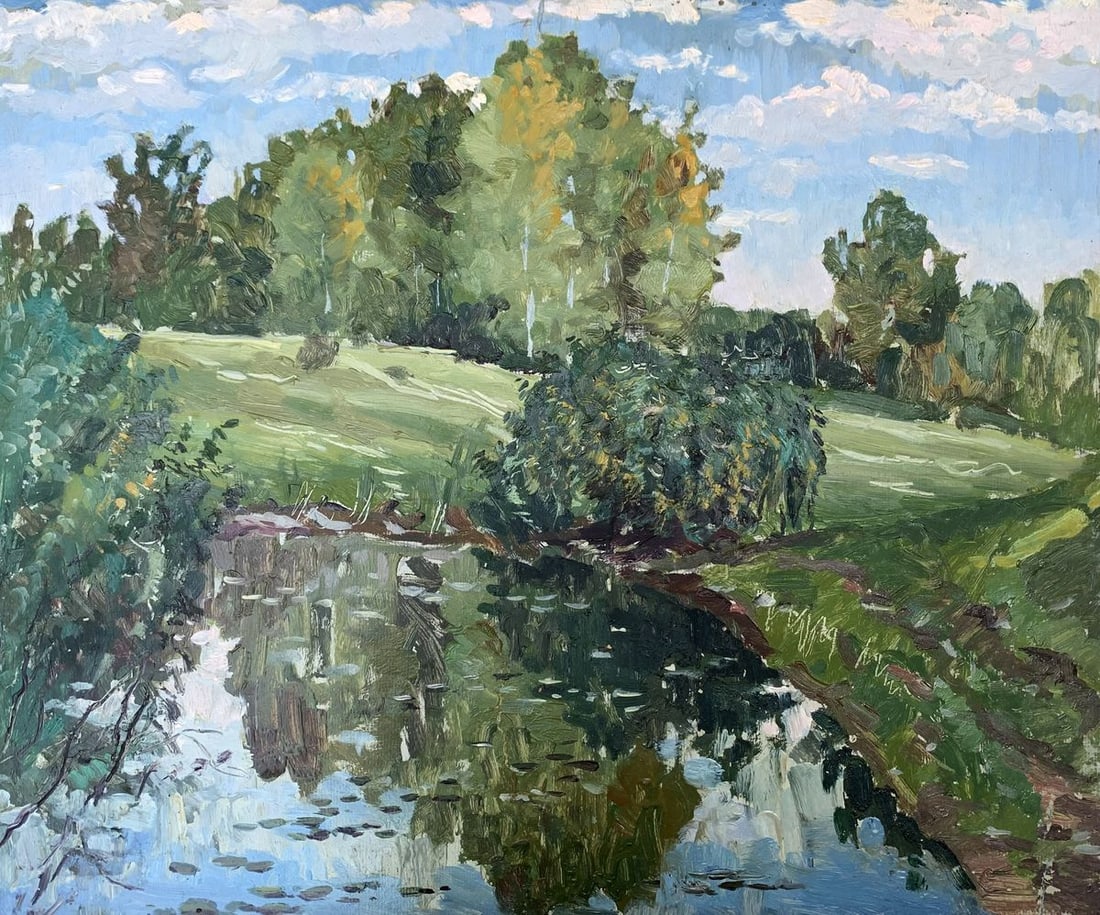 Oil painting Lake by the forest A. G. Cherkas (1 of 7)