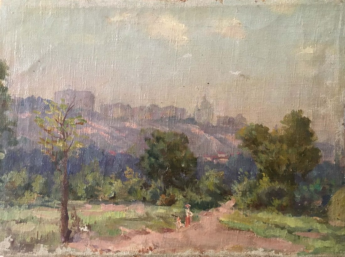 Oil painting Nevkrytyy Denis Nikiforovich Way home (1 of 9)