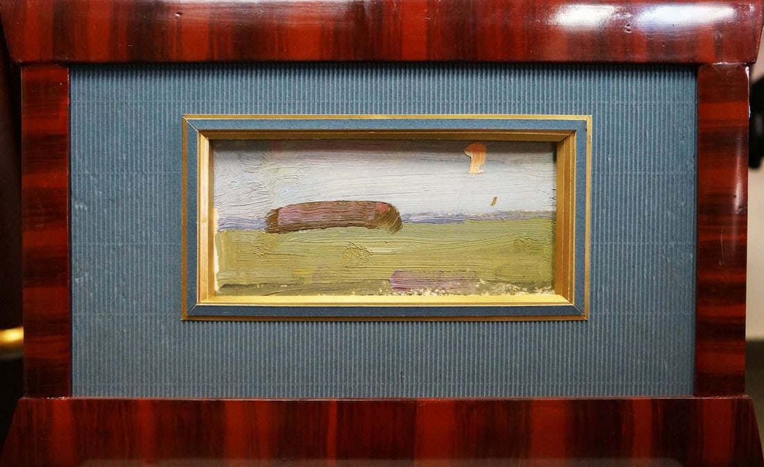 Oil painting Field landscape Trohimenko Karp Demyanovich: Title: Oil painting Field landscape Trohimenko Karp Demyanovich Description: NoVerns 106 *** ABOUT THIS PAINTING *** * TITLE: "Field landscape" * ARTISTS: Trohimenko Karp Demyanovich * SIZE: 8x18 cm/'