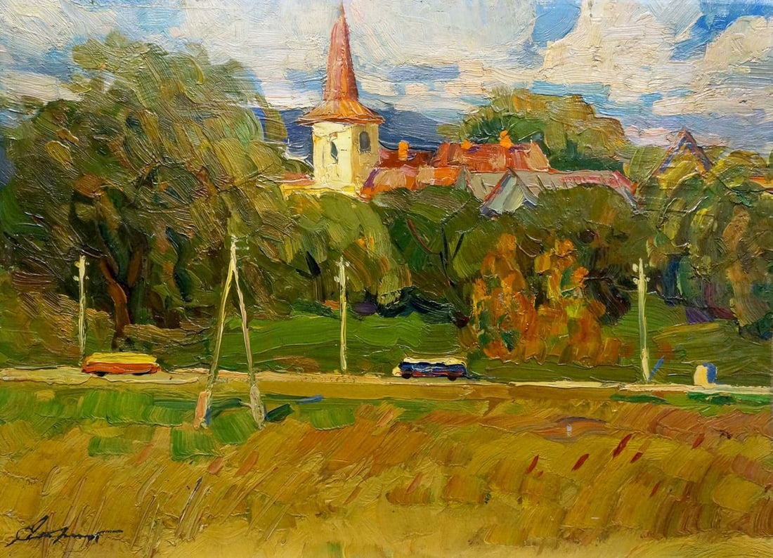 Oil painting By the evening Stremsky Alexander Ivanovich (1 of 8)