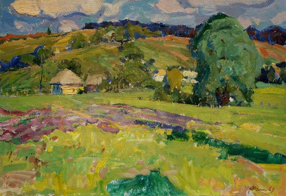 Oil painting Rural landscape Fomin Anatoly Nikiforovich (1 of 8)