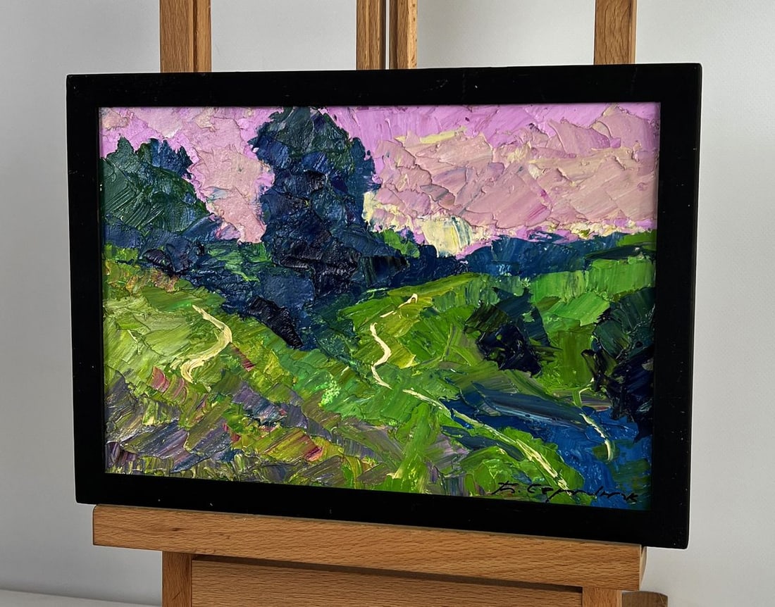 Oil painting A walk through the evening meadows Boris Serdyuk - 2