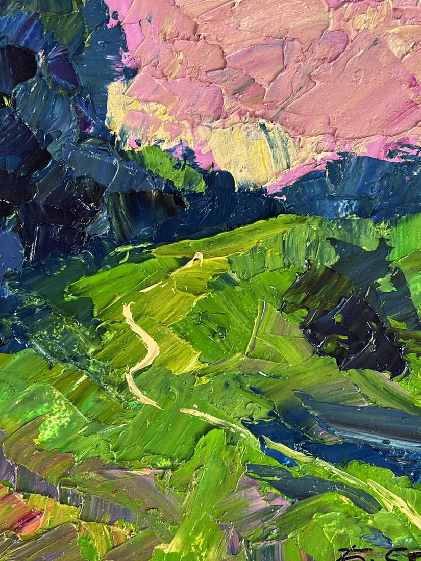 Oil painting A walk through the evening meadows Boris Serdyuk - 7