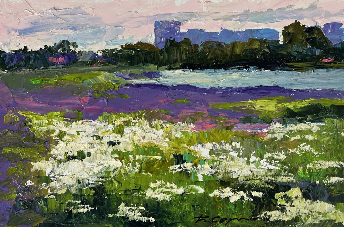 Oil painting Meadows of growing flowers Boris Serdyuk - 3
