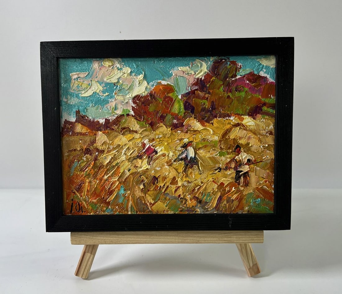 Oil painting Daytime haymaking Oleksiy Ivanyuk: Title: Oil painting Daytime haymaking Oleksiy Ivanyuk Description: NoAAA5948 *** ABOUT THIS PAINTING *** * TITLE: "Daytime haymaking" * ARTISTS: Oleksiy Ivanyuk * SIZE: 15x20 cm/5.90x7.87 inches' * ME