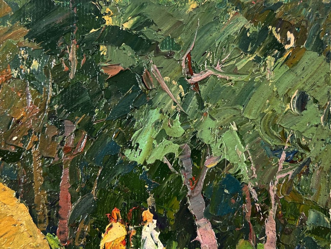 Oil painting A haystack near the forest Oksana Ivanyuk - 4