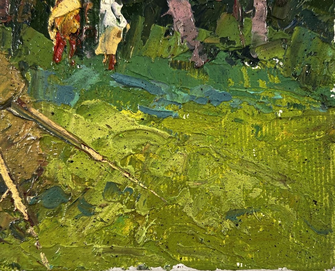 Oil painting A haystack near the forest Oksana Ivanyuk - 5