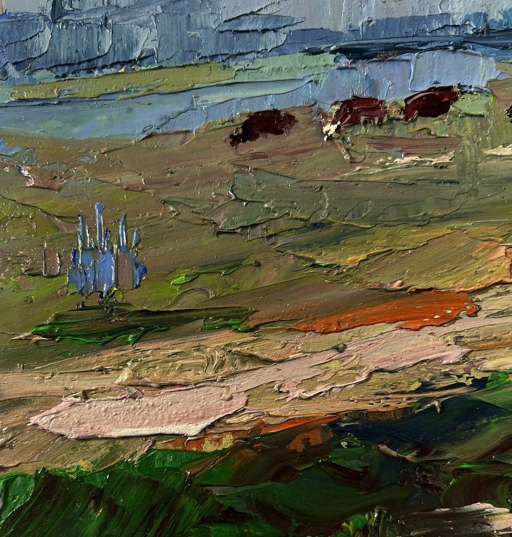 Oil painting Field with cows Boris Serdyuk - 7