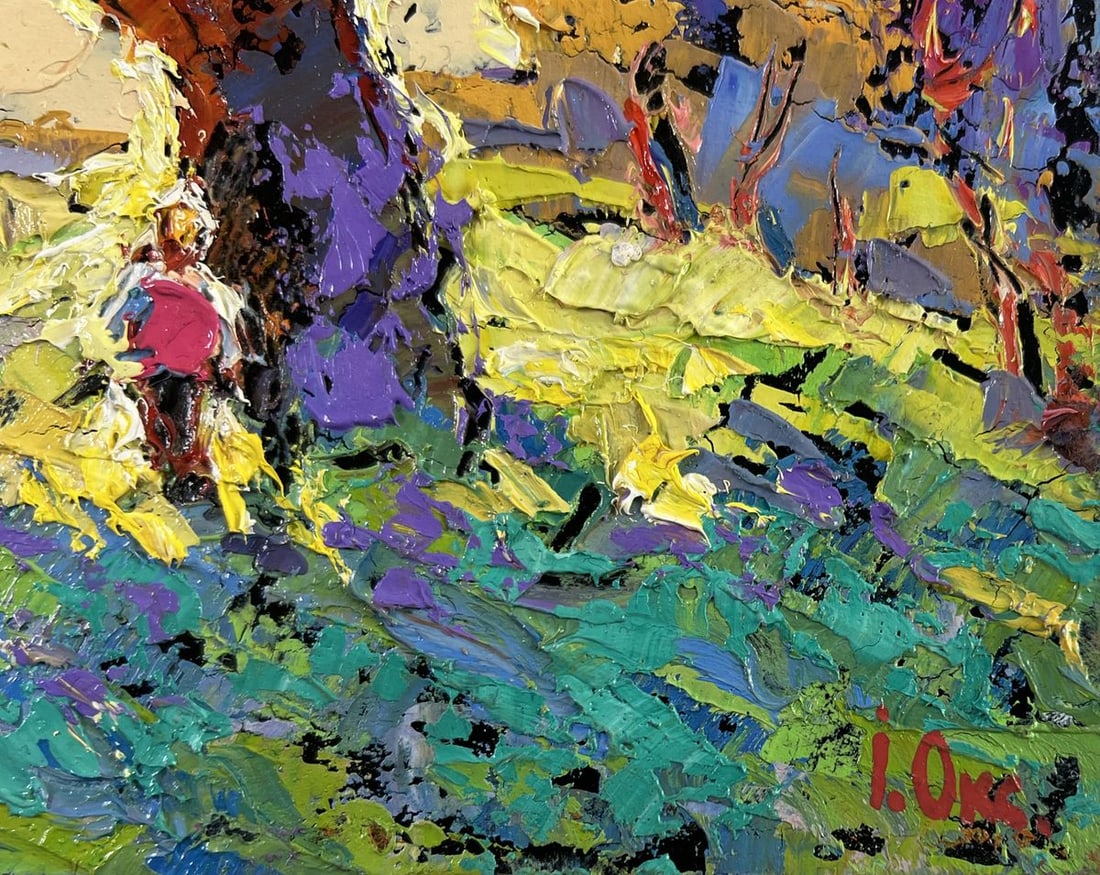 Oil painting The heat hangs over the field Oksana Kalenyuk - 5