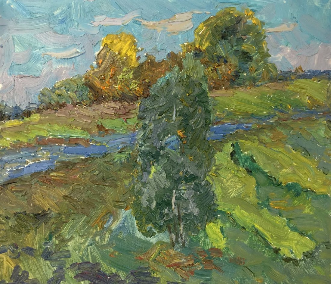 Oil painting Meadows Viktor Grigor'yevich Sevast'yanov (1 of 10)