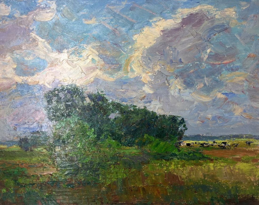 Oil painting After the rain on the field Sevast'yanov Viktor Grigor'yevich (1 of 10)