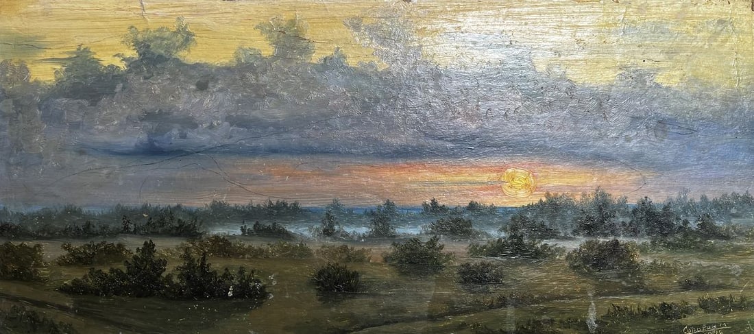 Oil painting Sunset Nikolay Sorokin (1 of 7)