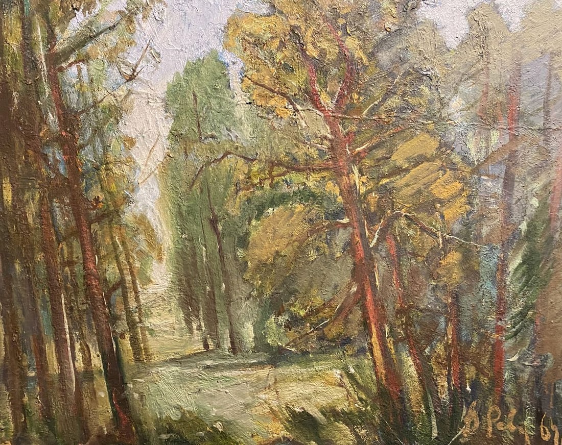 Oil painting Summer forest Unknown artist (1 of 7)