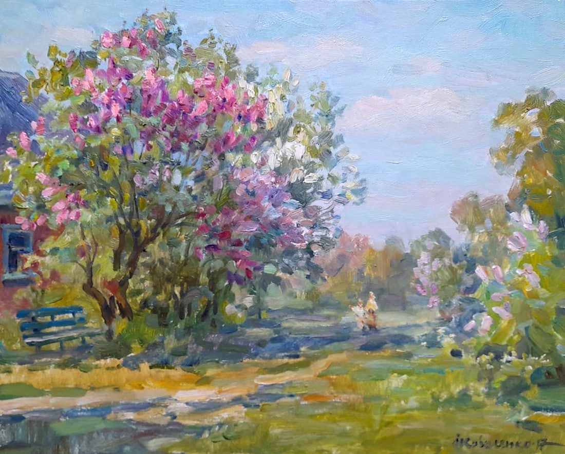 Oil painting Walking down the street Kovalenko Ivan Mikhailovich: Title: Oil painting Walking down the street Kovalenko Ivan Mikhailovich Description: NoKoval 187 *** ABOUT THIS PAINTING *** * TITLE: "Walking down the street" * ARTISTS: Kovalenko Ivan Mikhailovich *