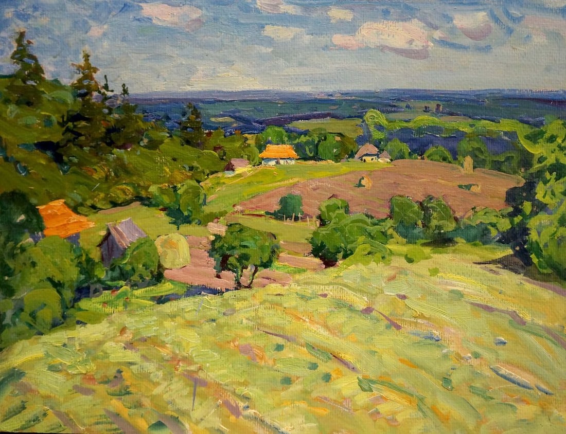 Oil painting It's a nasty day Kolosovsky Georgy Sergeevich (1 of 8)