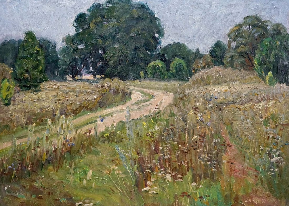 Oil painting Road to the forest Gantman Moisey Faibovich (1 of 8)