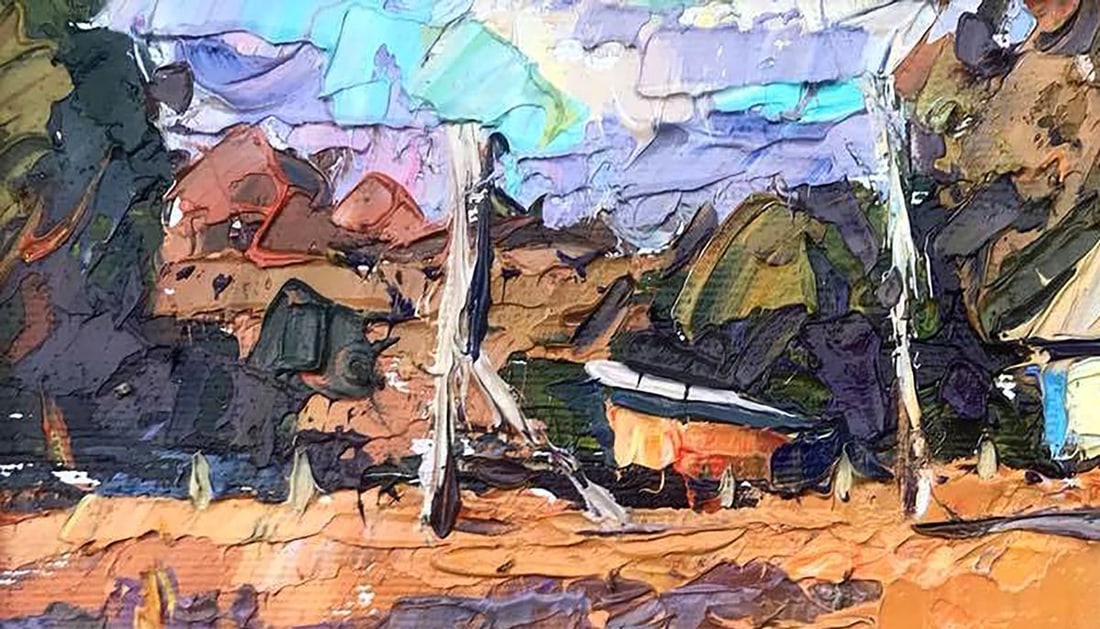 Oil painting Overlooking the village Kalenyuk Alex - 2