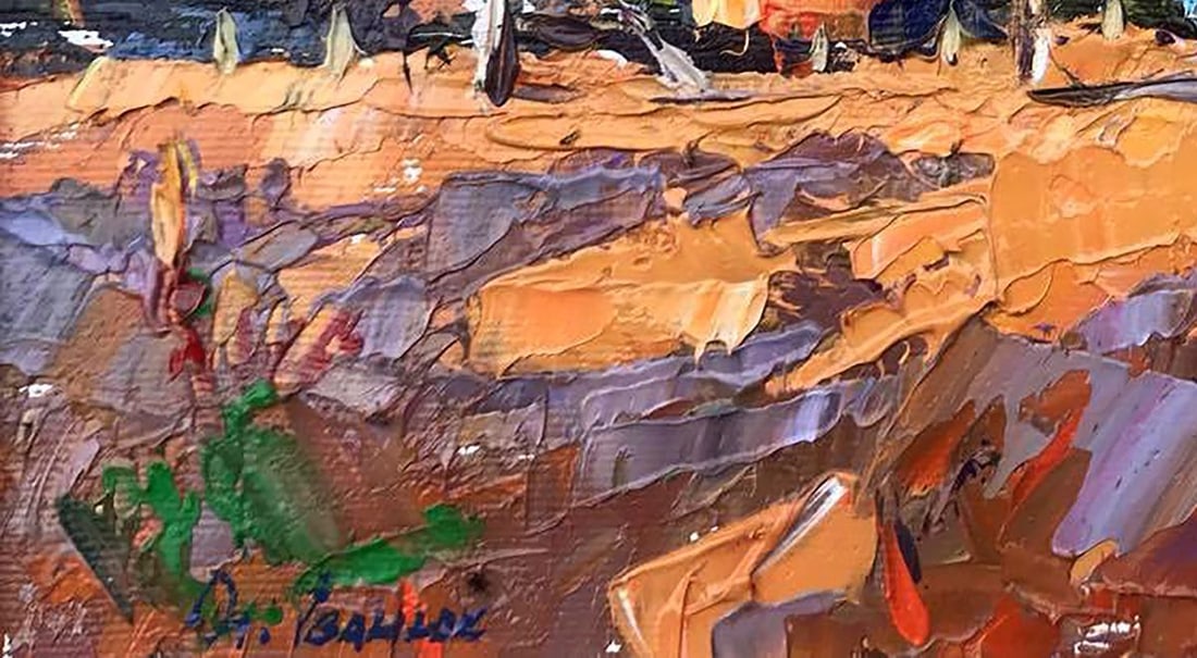 Oil painting Overlooking the village Kalenyuk Alex - 4