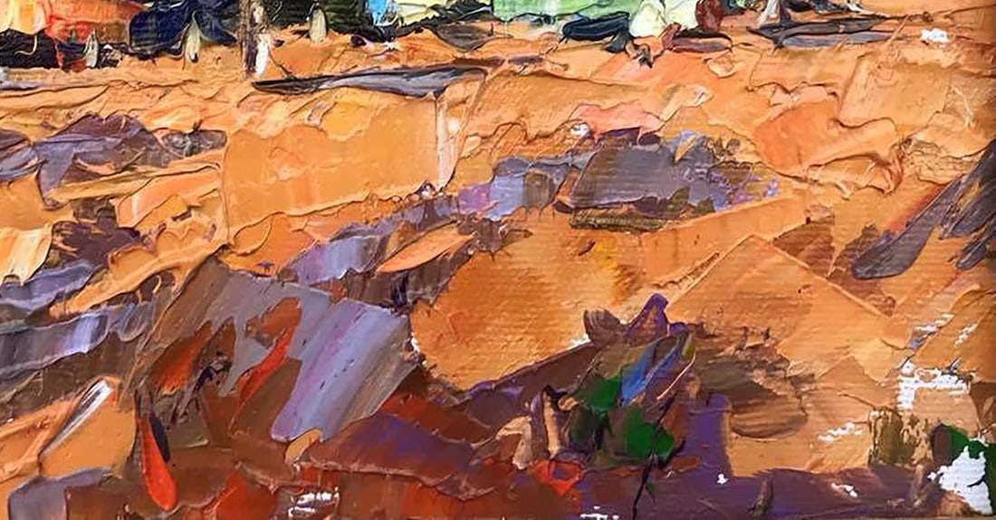 Oil painting Overlooking the village Kalenyuk Alex - 5