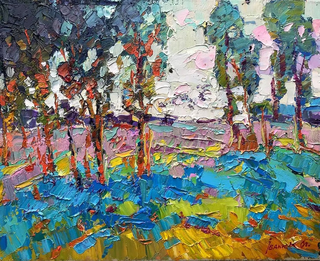 Oil painting Young trees Kalenyuk Alex (1 of 6)