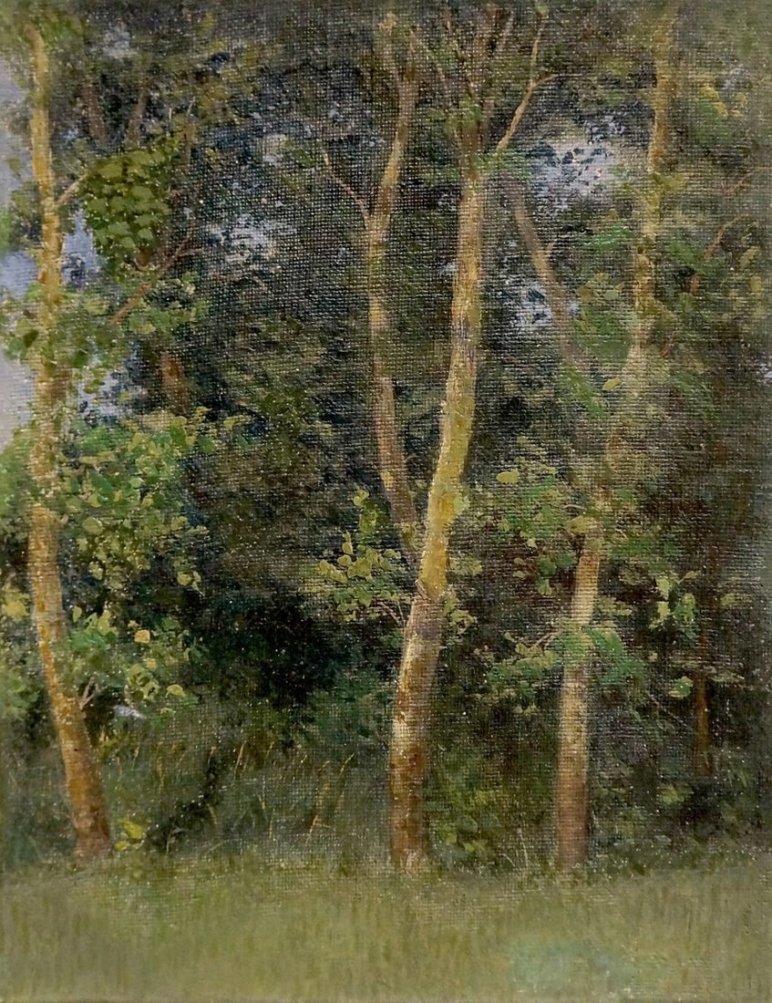 Oil painting Forest landscape Efim Efimovich Volkov (1 of 8)