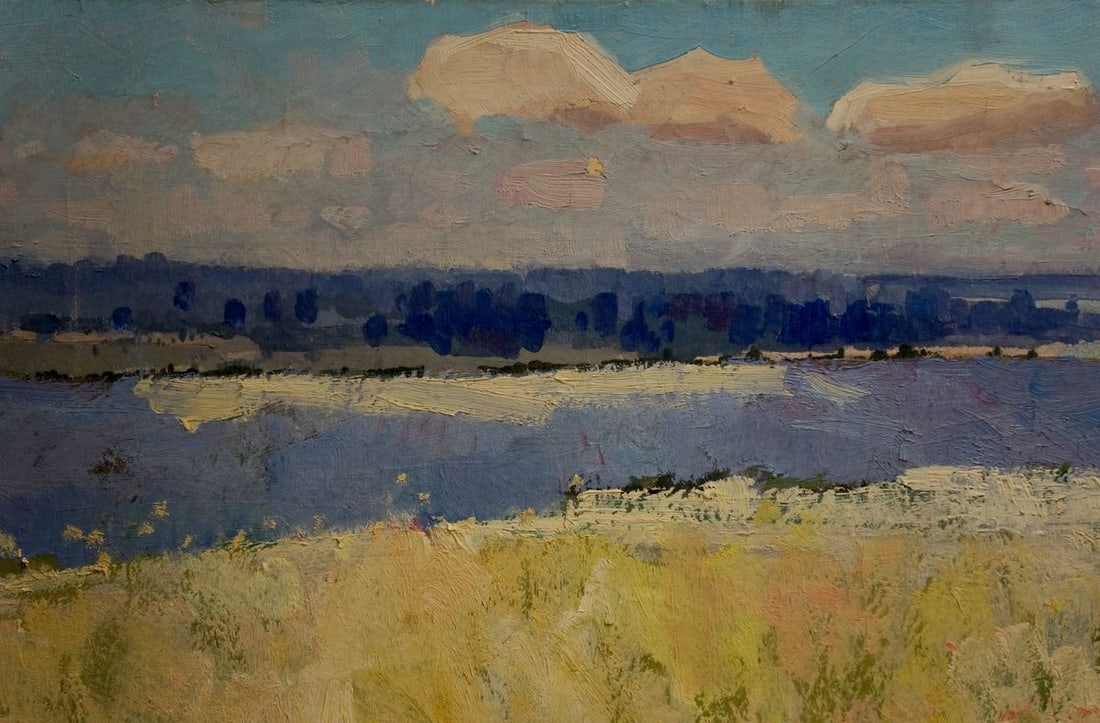 Oil painting Blooming fields - 3