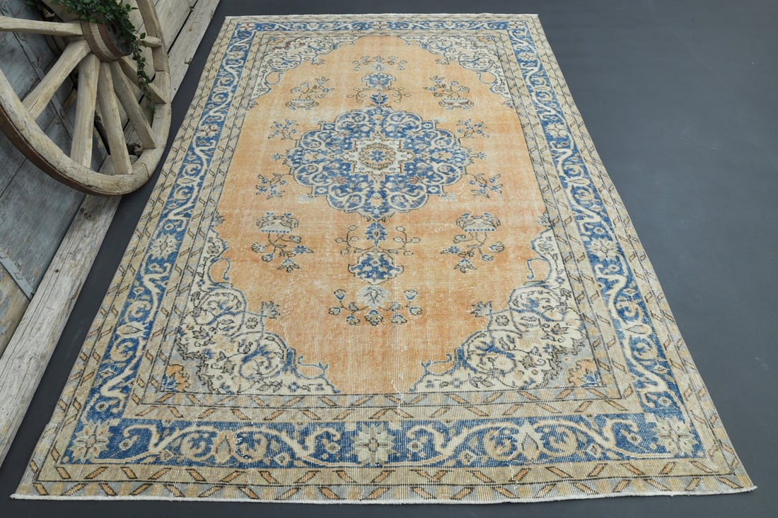 6.5x9.5 Orange Area Rug - 2