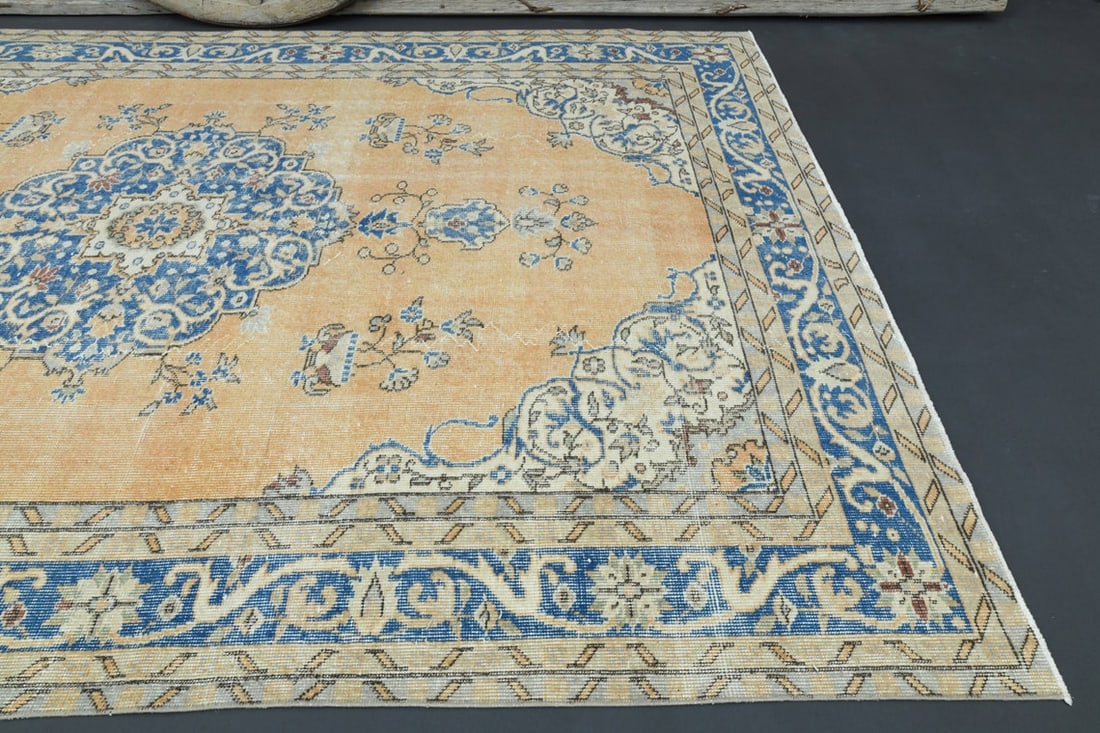 6.5x9.5 Orange Area Rug - 5