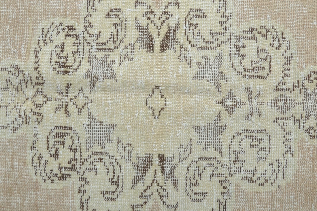 6.1x10 Beige Vintage Turkish Oushak Rug - 7