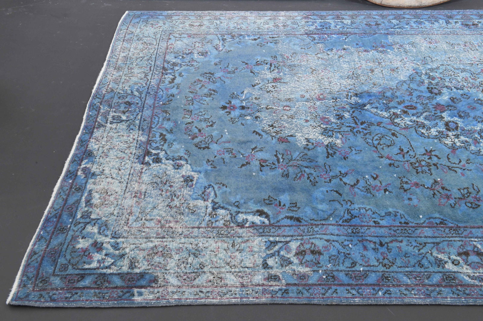 5.9x10 TURKISH Rug, Blue Faded Distressed - 14
