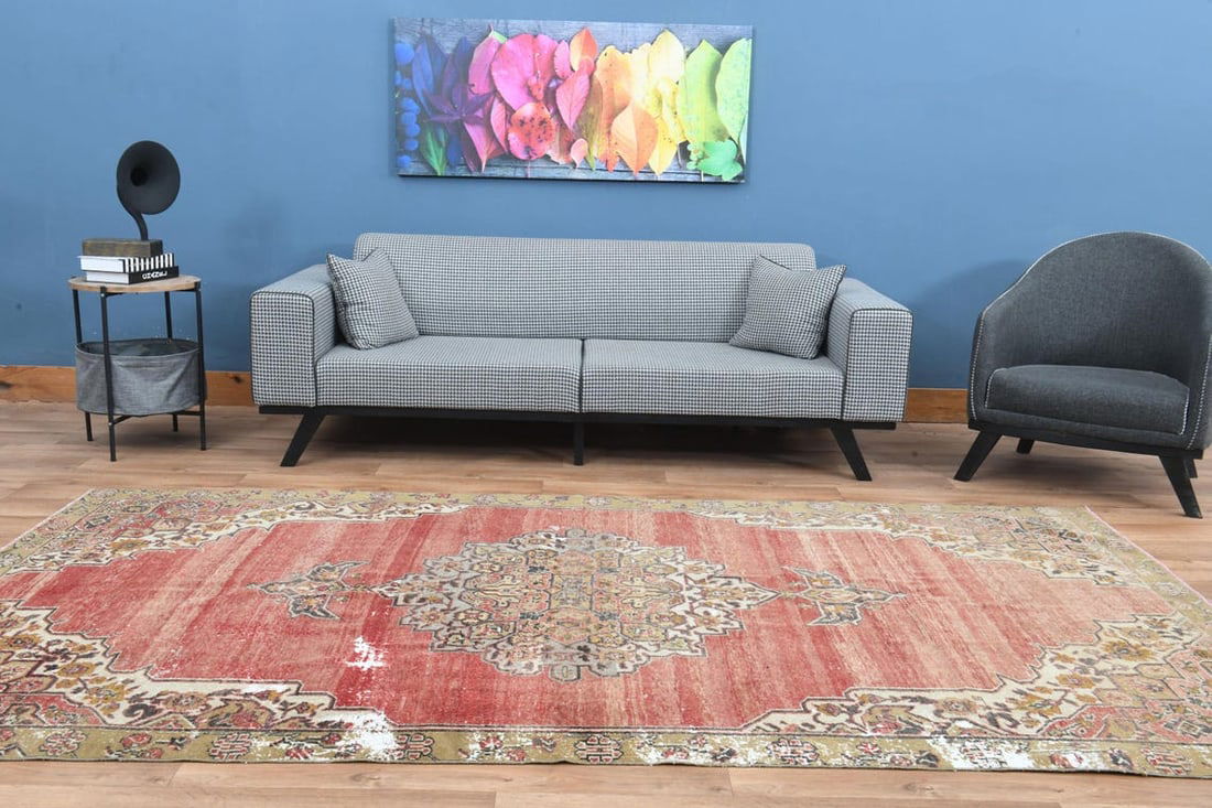 5'6x10'4 ft, LUXURY PINK RUG - 9