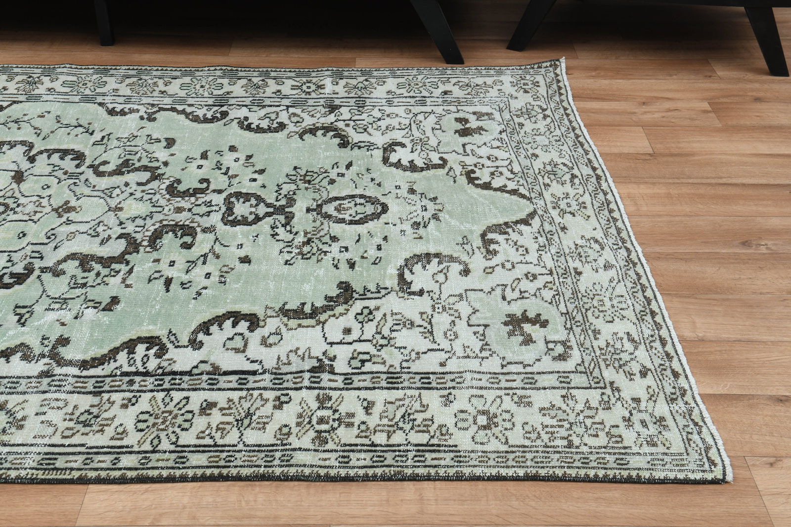 .9x8.8 ft, Turkish Rug, Green Beige Brown - 17