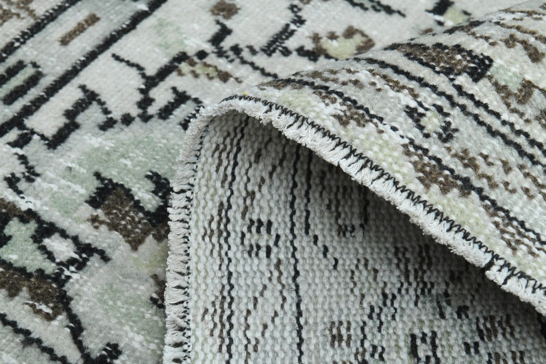 .9x8.8 ft, Turkish Rug, Green Beige Brown - 2