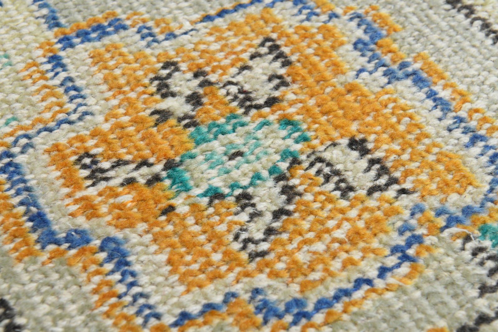 5.7x8.5 TURKISH RUG, Distressed Orange Boho Chic Décor - 13