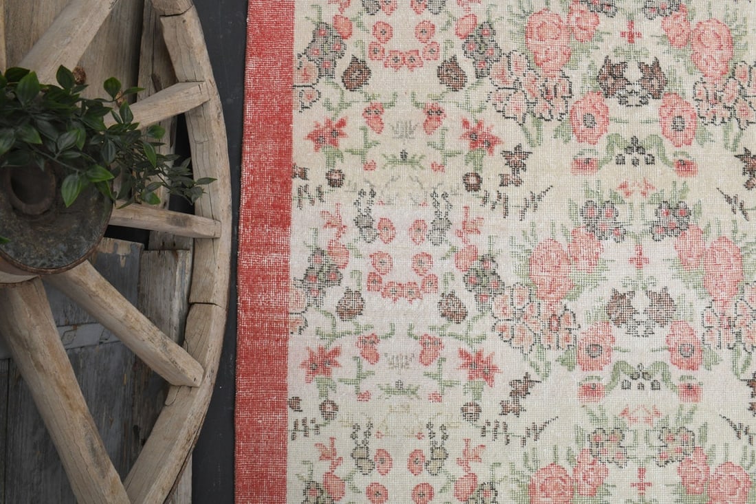 5'6x9'3 FLORAL DECOR, TURKISH - 8