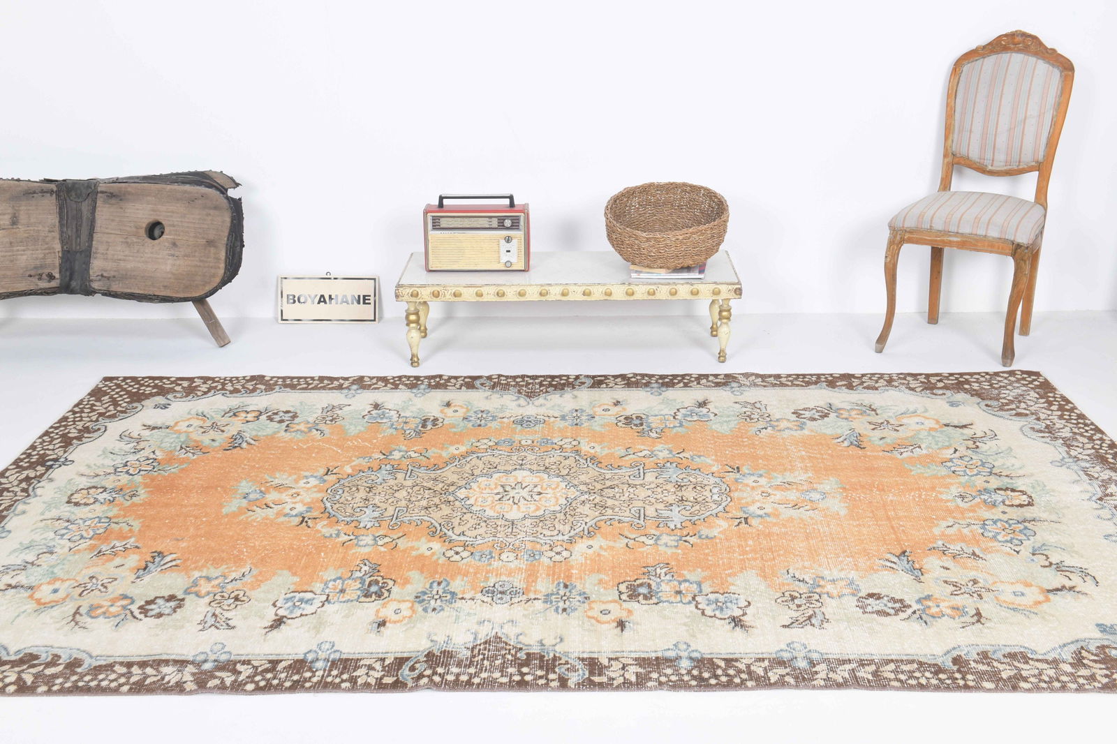 5.7x9.5 ft, TURKISH Rug, Oushak - 12