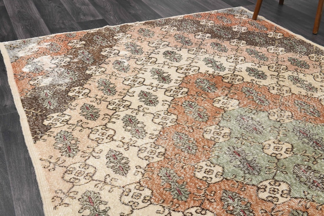 5.9.x9.2 ft, TURKISH Rug, Oushak - 5