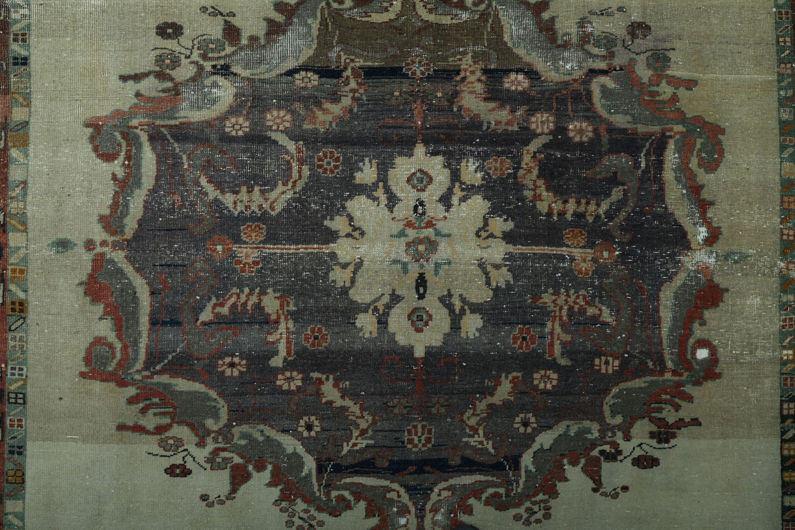6.9x9.5 ft, BEIGE, Vintage Rug - 16