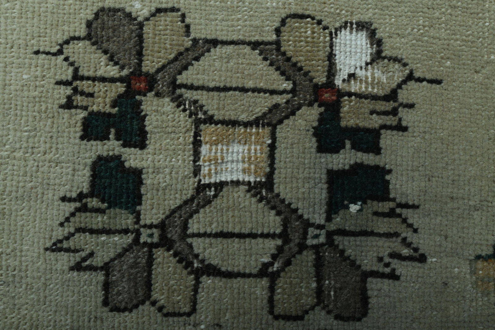 6.9x9.5 ft, BEIGE, Vintage Rug - 18