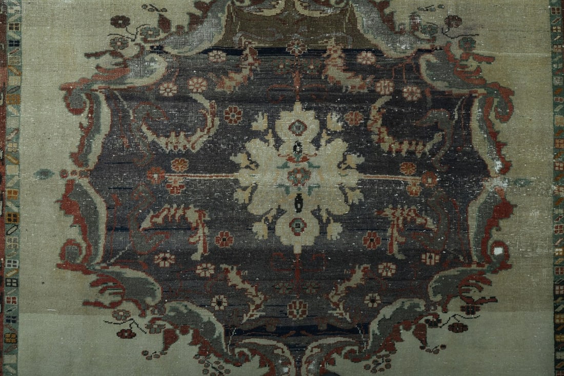 6.9x9.5 ft, BEIGE, Vintage Rug - 7