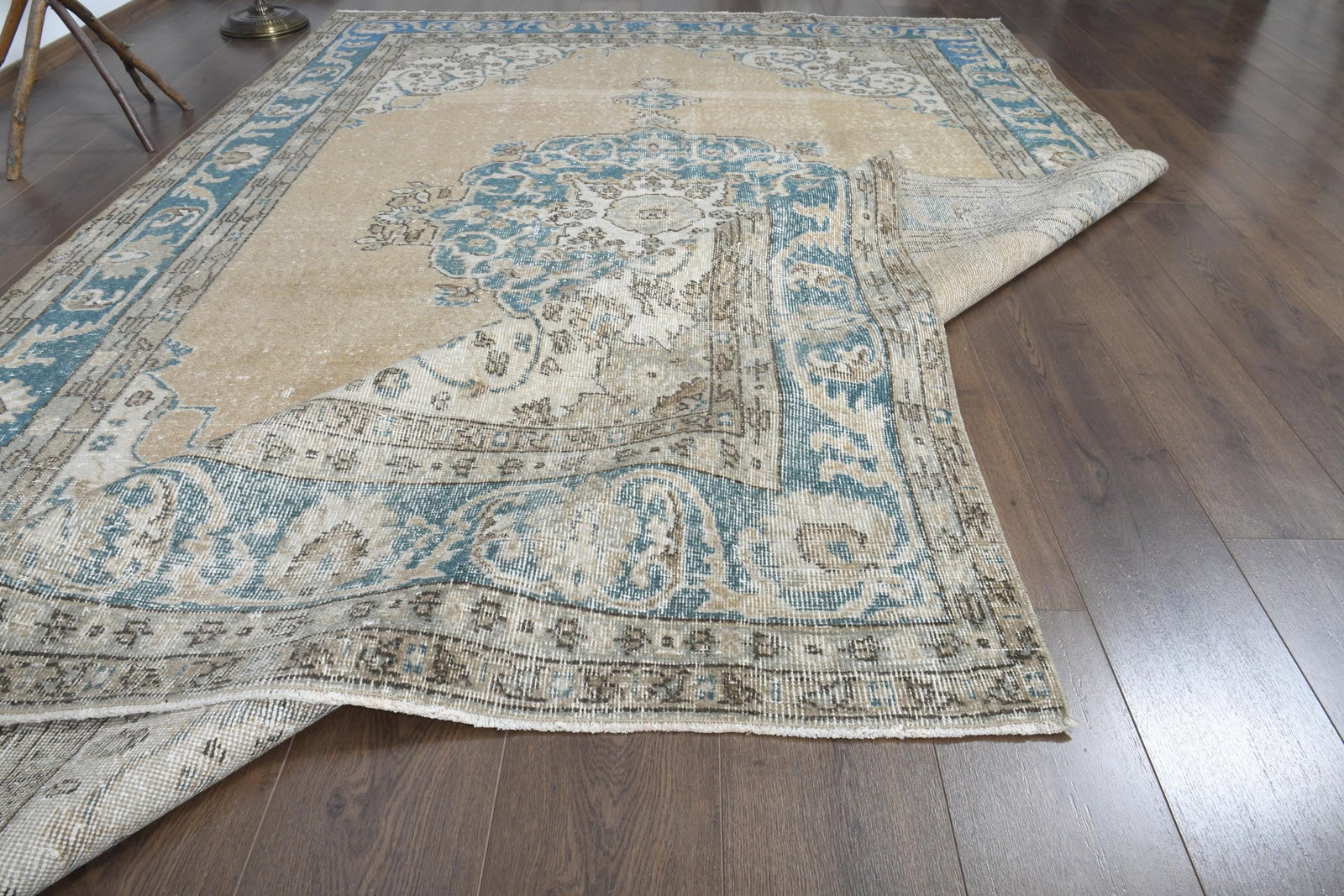 6'8x10'3 ft, ORANGE TURKISH RUG - 16