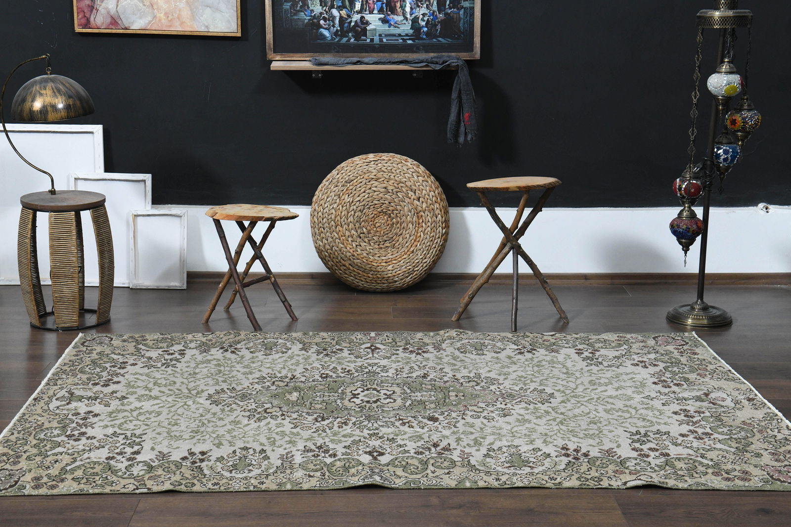 4'8x7'6 ft, BEIGE MINIMALIST RUG - 15