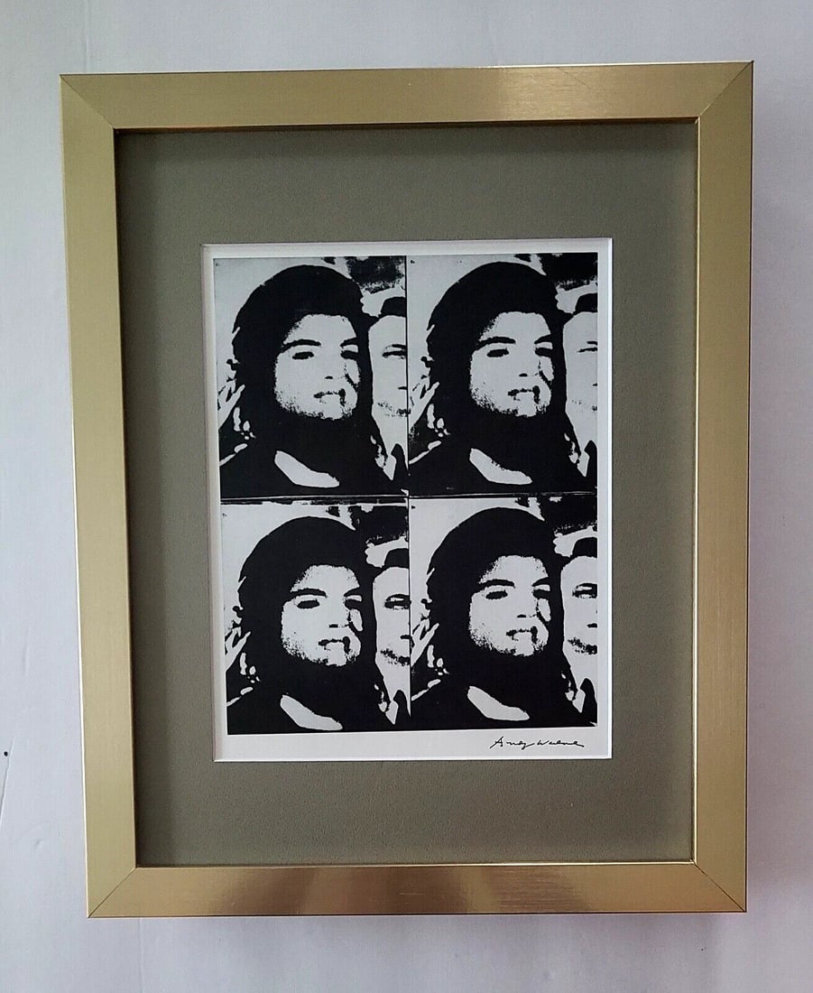 ANDY WARHOL + GORGEOUS 1980's SIGNED + 4 JACKIE KENNEDY + PRINT MATTED & FRAMED (1 of 2)
