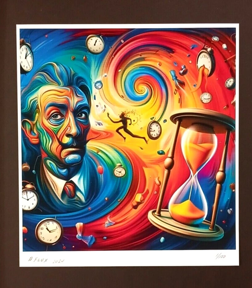 AIDAN FLUX | Hand Signed Original Print Framed | Ltd. Ed. of 100 COA | Dali - 2