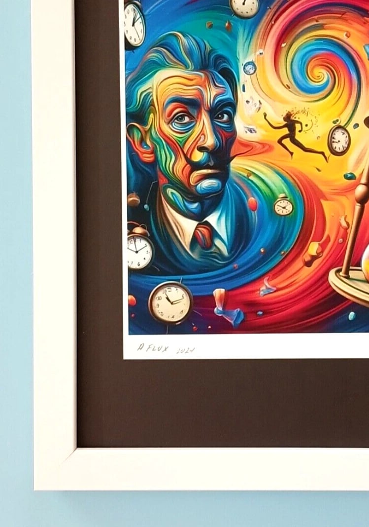 AIDAN FLUX | Hand Signed Original Print Framed | Ltd. Ed. of 100 COA | Dali - 3