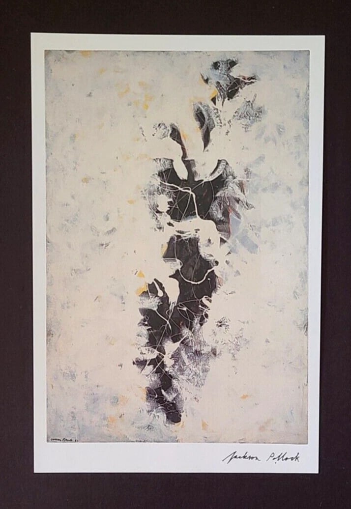 JACKSON POLLOCK + SIGNED VINTAGE PRINT WITH NEW FRAME - 2